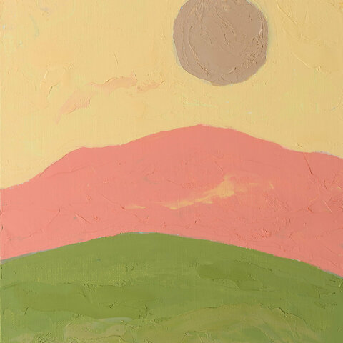 ETEL ADNAN A YELLOW SUN A GREEN SUN A YELLOW SUN A RED SUN A BLUE SUN