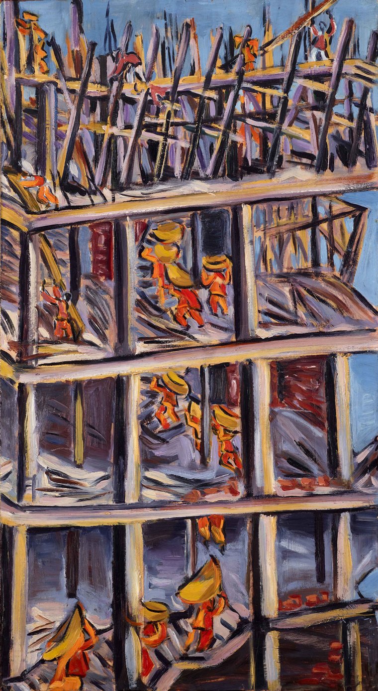 Construction workers/عمال البناء