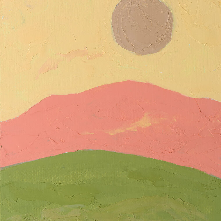 ETEL ADNAN A YELLOW SUN A GREEN SUN A YELLOW SUN A RED SUN A BLUE SUN